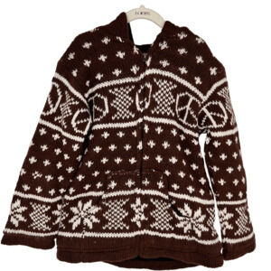 Lakhays Knit Kids Sweater Jacket Handmade Wool Full Zip Fleece Lined L